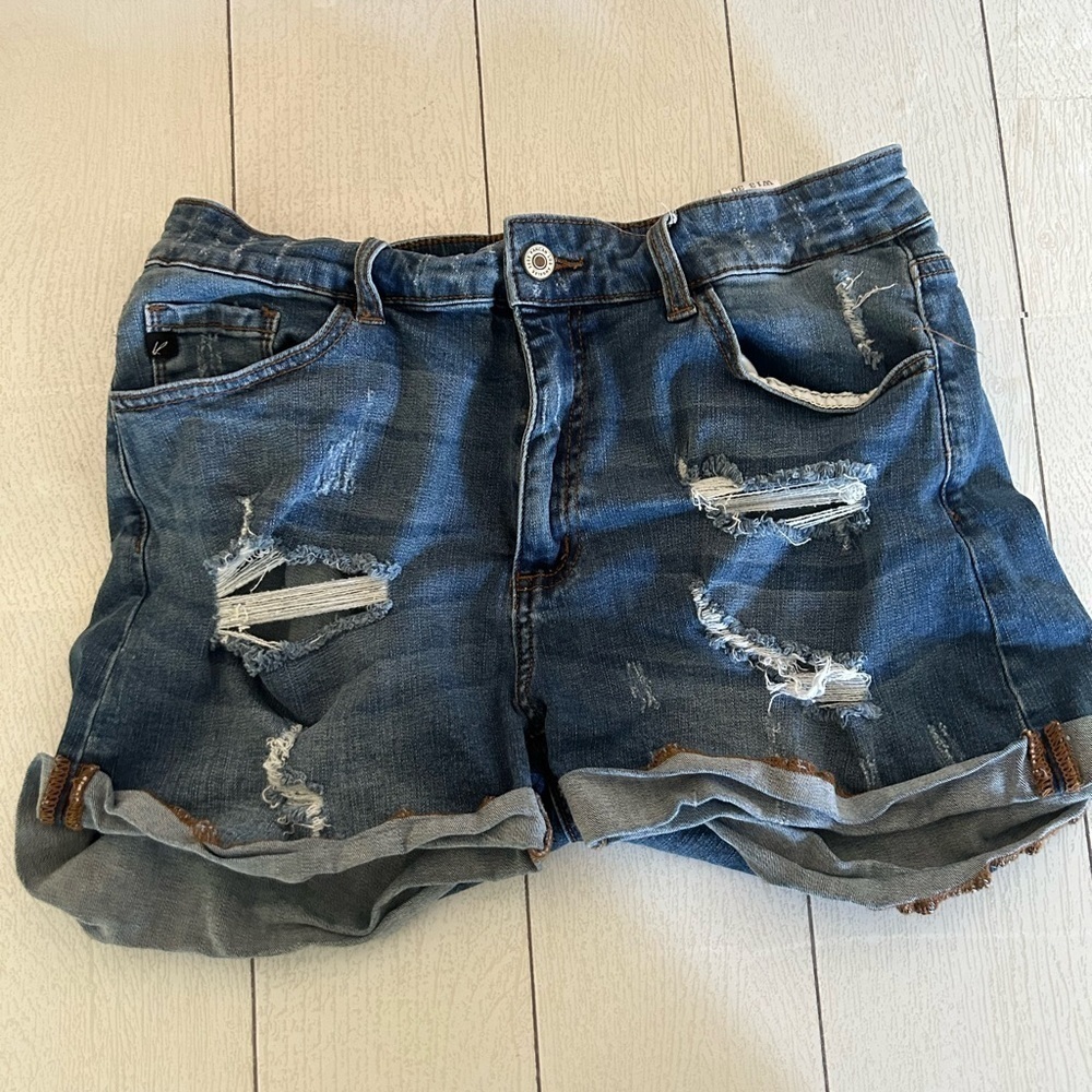 Kancan ladies denim distressed shorts W 13/30